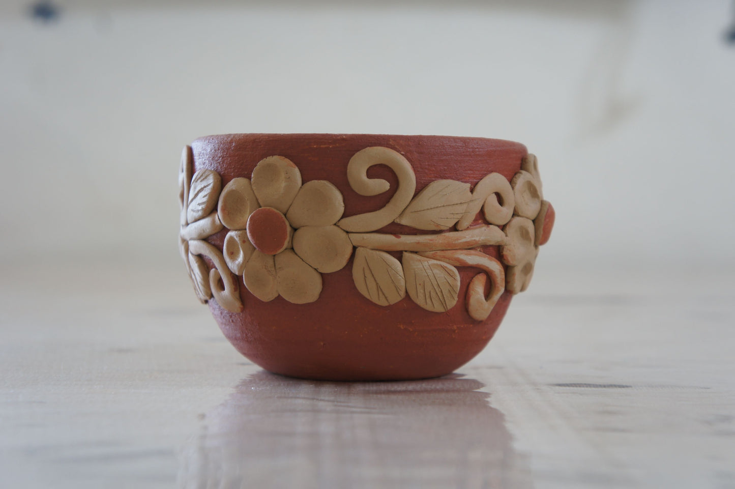 Flor de Barro Bowl – Handcrafted Atzompa Clay