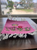 Jardín de la Abeja | Handwoven Pedal Loom Coaster
15 × 15 cm | Naturally dyed wool