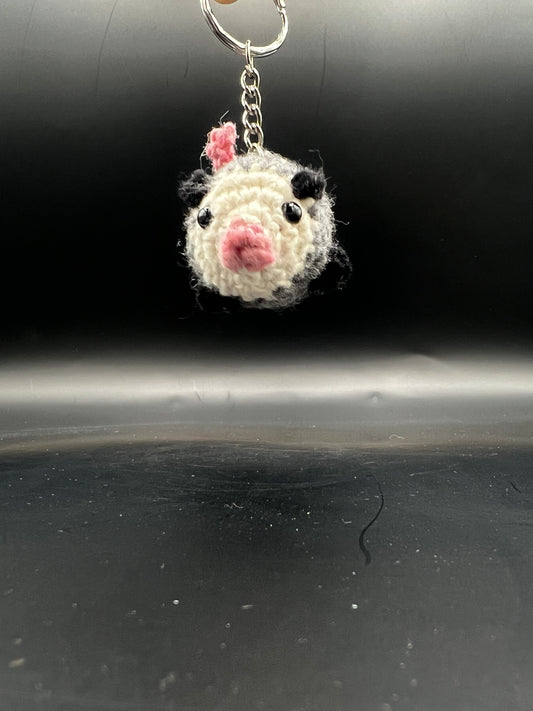 Crochet Opossum Keychain – Huaje Art Mini Treasure