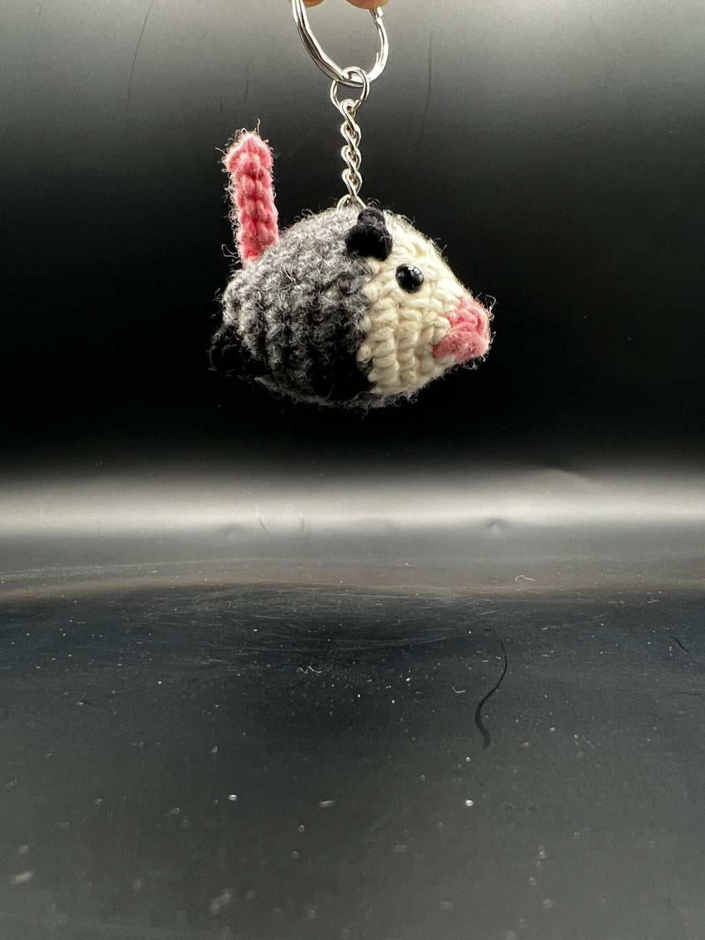 Crochet Opossum Keychain – Handmade Oaxacan Accessory | Huaje Art