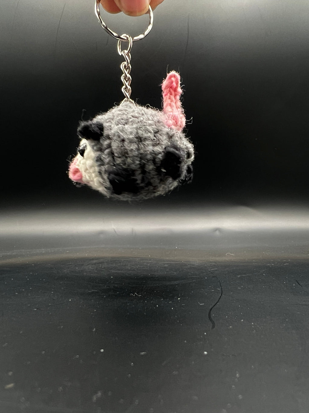 Crochet Opossum Keychain – Handmade Oaxacan Accessory | Huaje Art