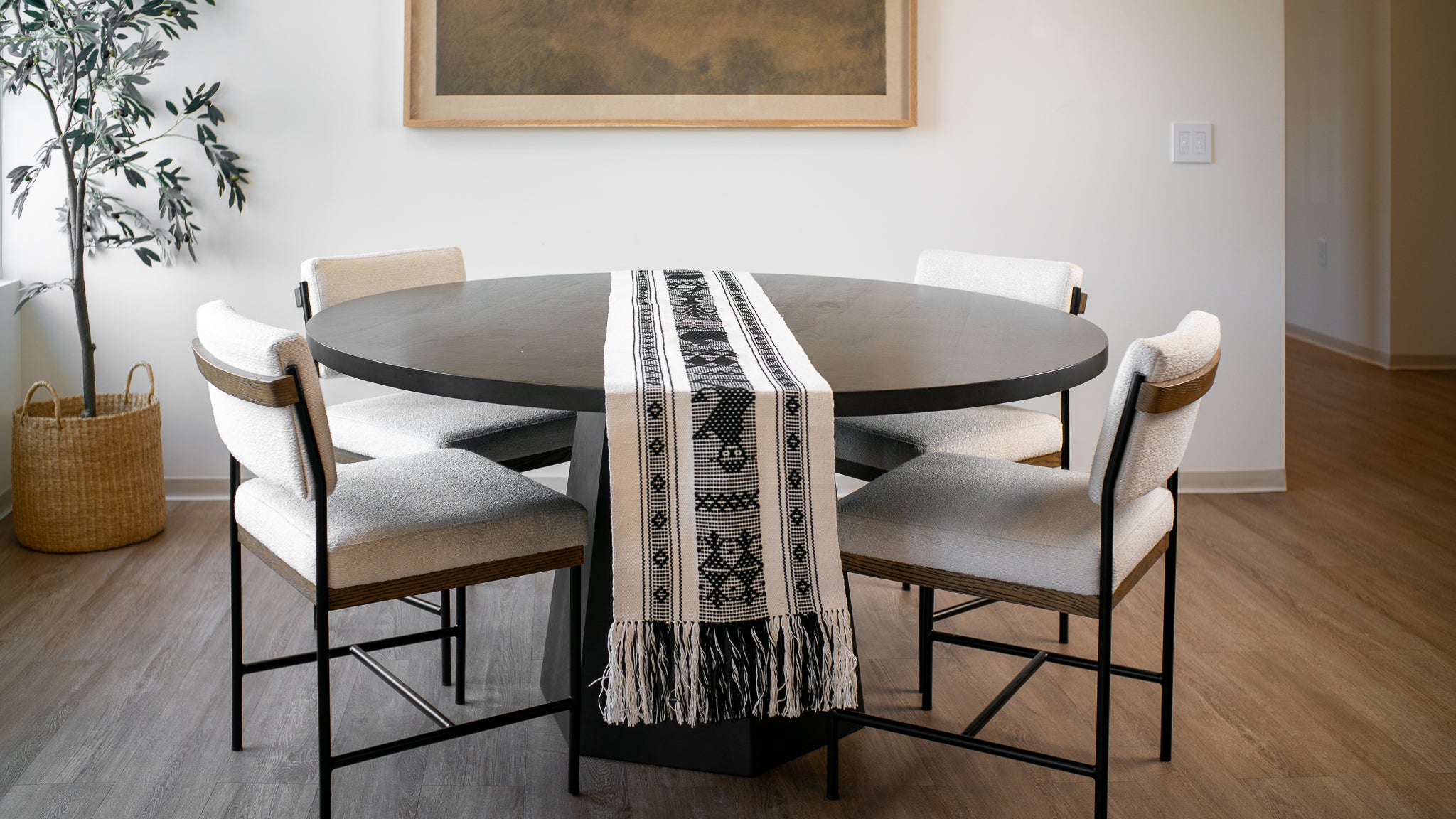Sendero Table Runner - Bosque on counter